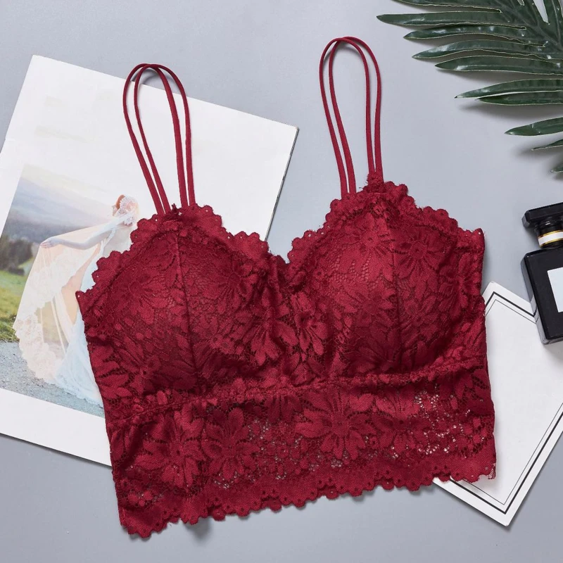 

Сексуальный кружевной бюстгальтер без косточек, топы-бандо, летний женский кружевной бюстгальтер, майки, Короткие топы, бандо, женское нижн...