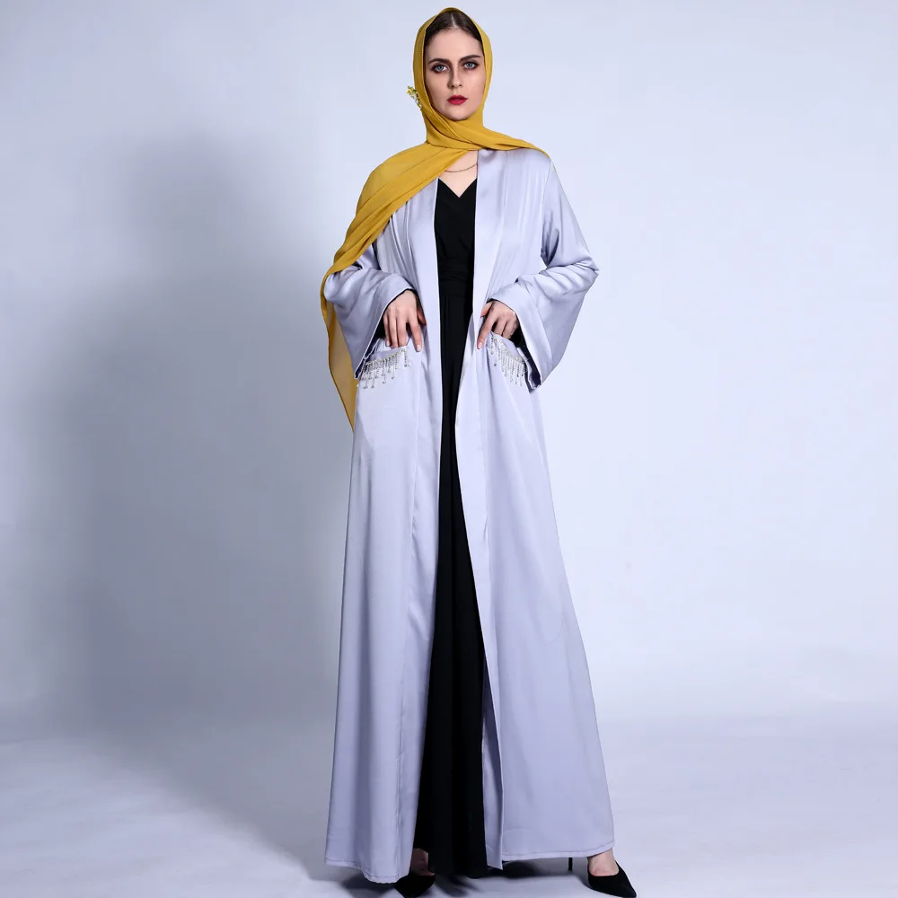 Рамадан ИД открытым абаи Дубай кимоно кардиган мусульманский хиджаб платье длинное мусульманское Абая для женщин халат Longue Femme