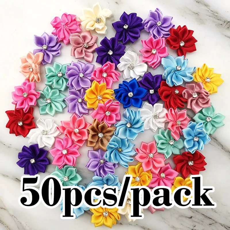 

Мини-цветы из шелка RIBBON HOUSE, 50 шт.