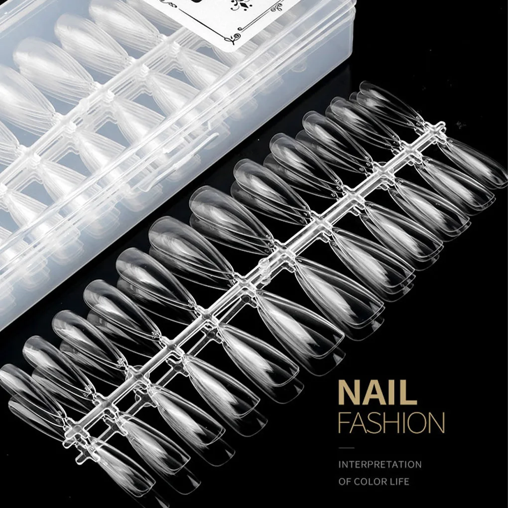 

False Nails New Matte Tips Fake Nail Capsule Press on Coffin/Stiletto/Almond/Square/Oval Nail Art Practice Manicure Tool