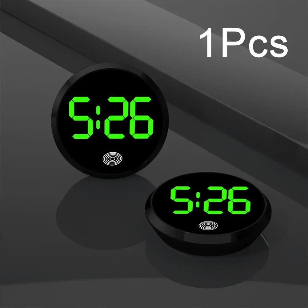 

Interior Clock For Car Vehicle Watch Car Supplies Novelty Car Clock Touch Type Car Luminous Car Clock ABS Black Car Accessories