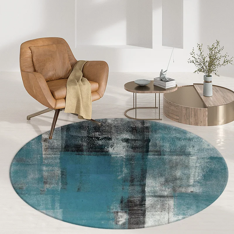 

Digital Oil Painting Round Carpets Oil Painting Acrylic Living Room Deccoration Flower Painting Explosion Hand-filled Chair Mat
