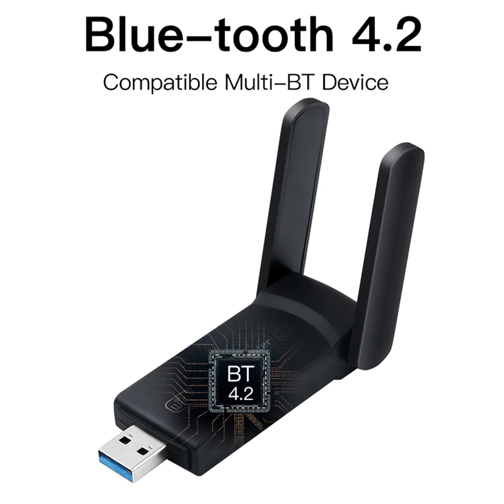 Беспроводной двухдиапазонный адаптер 1300 Мбит/с Bluetooth 4 2 USB3.0 Wlan USB сеть Wi-Fi Lan 802.11AC