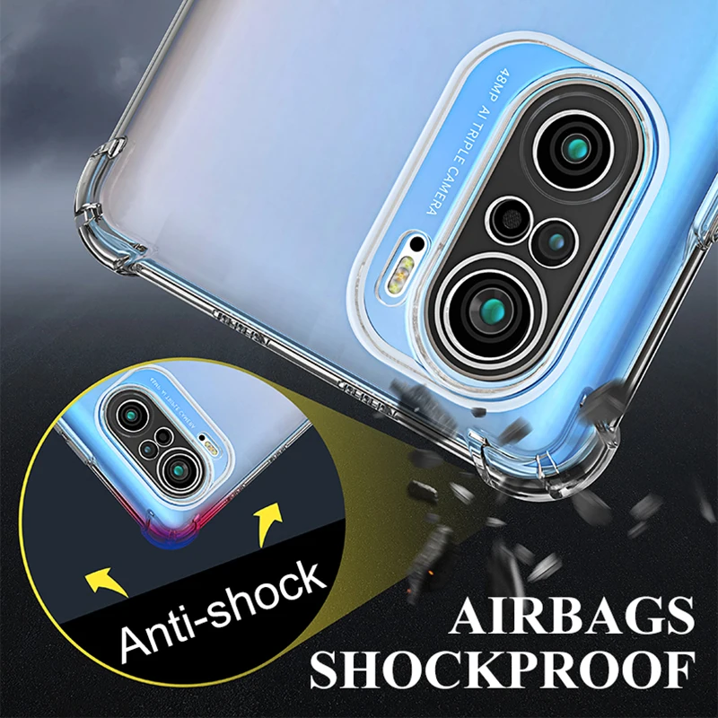 Coque Airbag Shockproof Phone Case for Xiaomi Redmi Note10 Note 10 Pro Lite 10S 10Pro Max Soft Clear Silicone Thin Back Covers