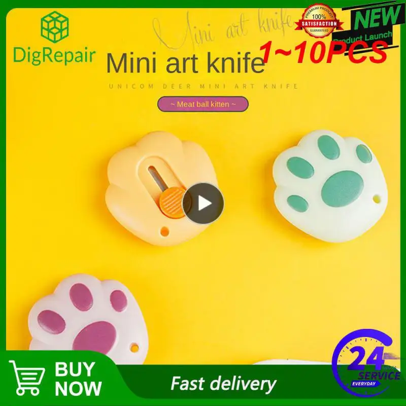 

1~10PCS Cute Rabbit Cloud Color Mini Portable Utility Knife Paper Cutter Cutting Paper Razor Blade Office Stationery Cutting