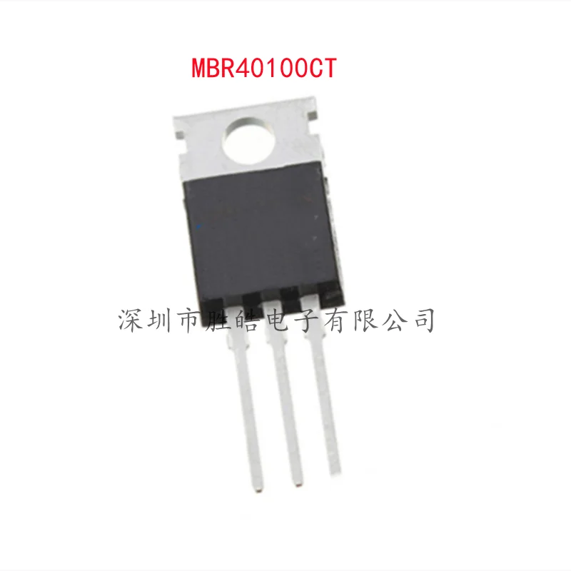 (10PCS)  NEW  MBR40100CT  MBR40100  B40100G  40A100V   Schottky Diode  Straight Into TO-220  Integrated Circuit