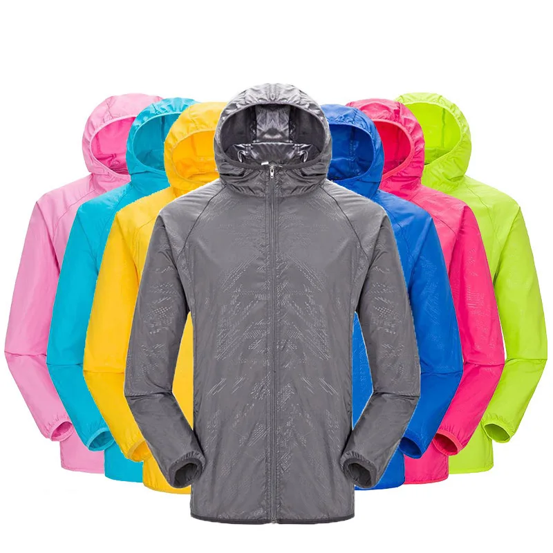 

Men Women Rain Jacket Waterproof Anti-UV Windbreaker Cycling Fishing Quick Dry Skin Clothing Windproof Hiking Jacket