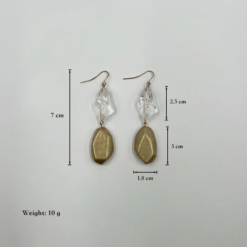 Серьги-подвески в готическом стиле с бусинами из полимера и CCB