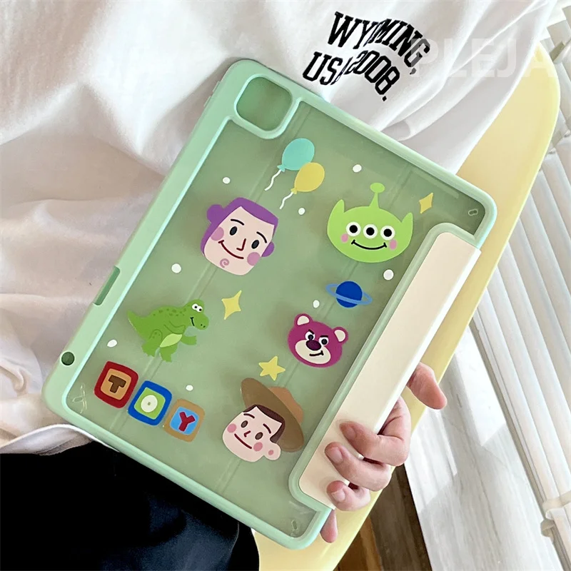 

Cute Cartoon Protective Case For iPad 10.2/9.7/10.5/11 inch Pro 12.9 inch 2021 Mini 6 Air 5/4 Cover with Pencil Slot Holder