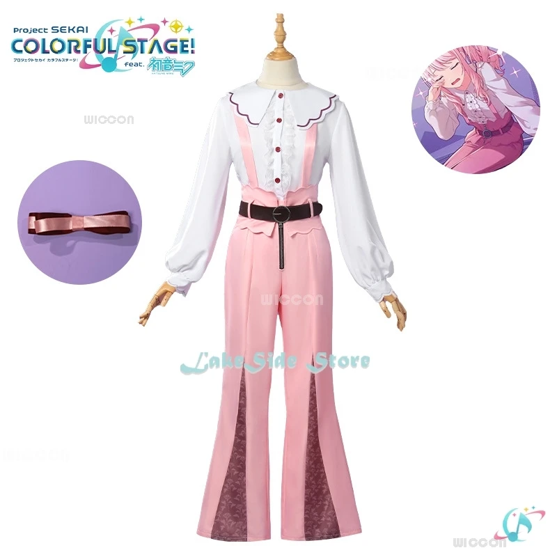 Mizuki Akiyama Косплей Поющие костюмы Game Project Sekai MZK PJSK Розовые брюки для девочек Костюм