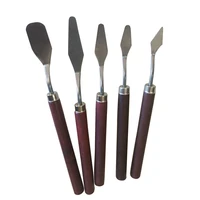 painting knife set multi functional stainless steel and wood palette knife for oil painting perfect for all levels of painters