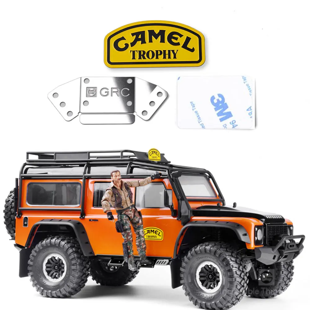 

Camel Trophy Auto Logos Metal Sticker with Stents for 1/10 RC Crawler Car TRX4 Defender RC4WD D90 D110 Parts