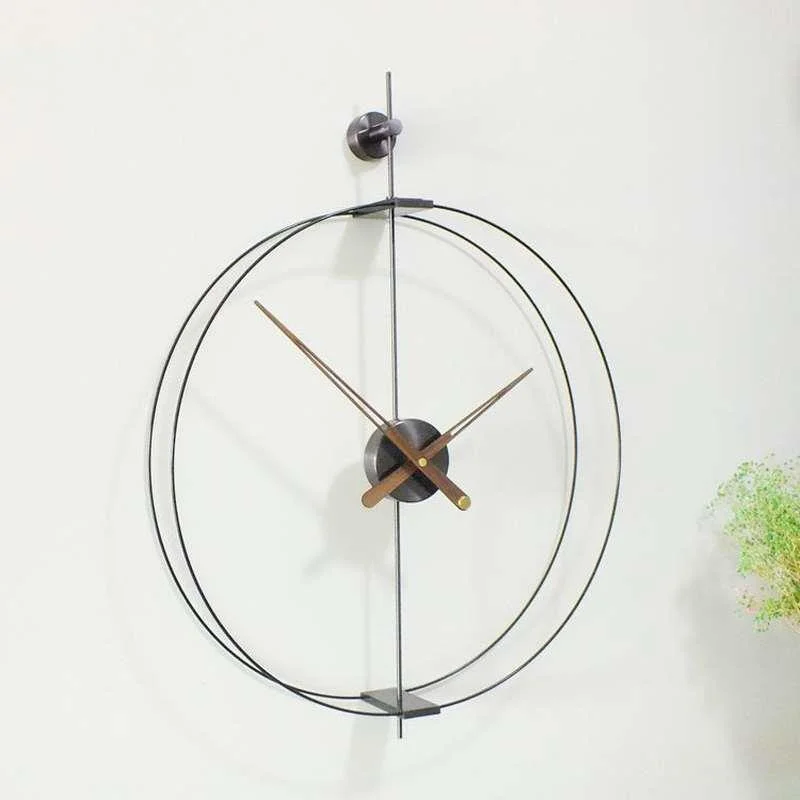 

Alarm Modern Clocks Living Room Large Nordic Silent Wall Clock Spain Simplicity Walnut Reloj Pared Household Decorative ZLXP