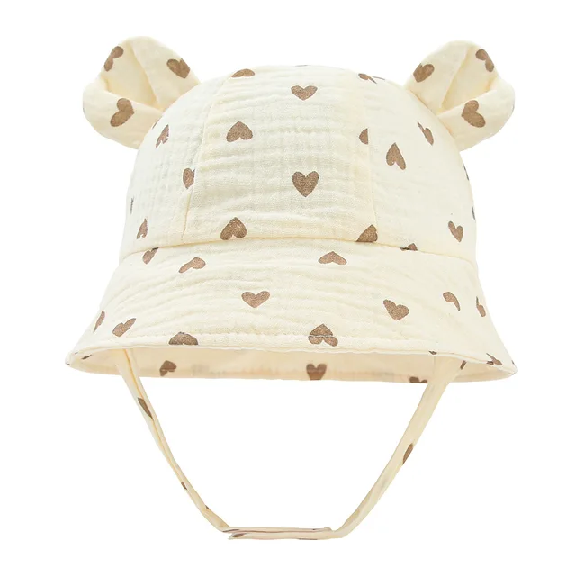 Spring Autumn Print Baby Bucket Hat Soft Cotton Girls Boys Outdoor Casual Panama Sun Cap Summer Infant Toddler Fisherman Hats 5