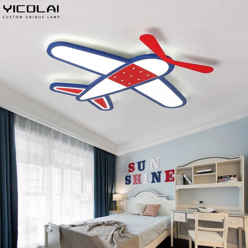 

Nordic Modern LED Chandeliers Minimalist Personality Creative Cartoon Children's Room Aircraft Study Room Lamps Ceiling Mounted