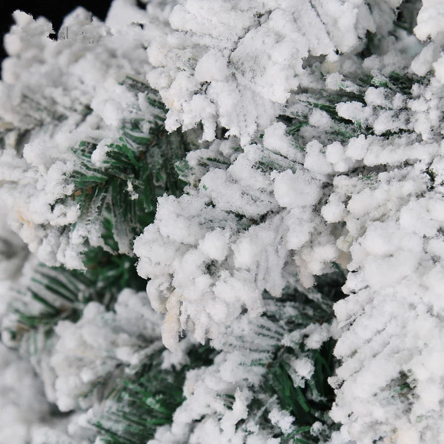 Thickening flocking 240cm Christmas tree Snow White large decorated |