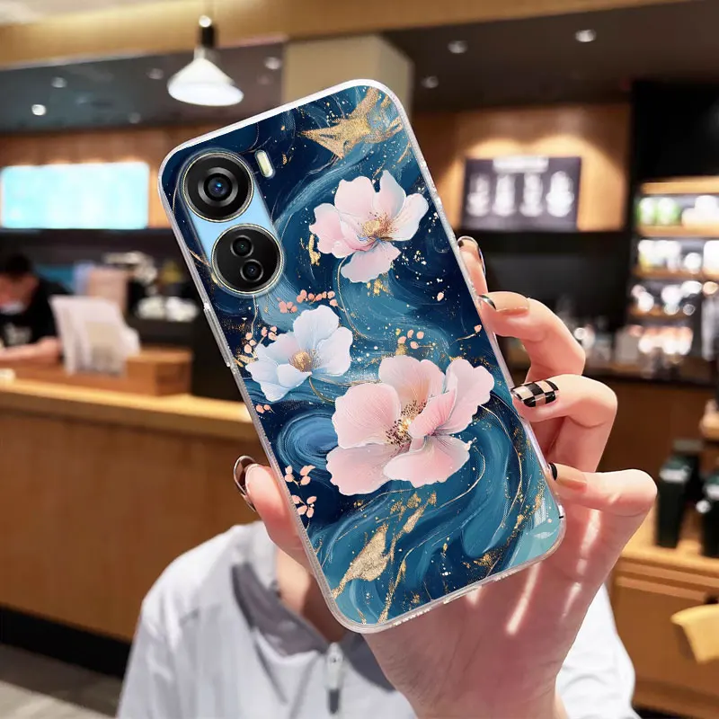 Фото Чехол для телефона ZTE Axon 40 SE 40 Lite, мягкий силиконовый прозрачный защитный чехол с принтом для ZTE Axon 70 50 Lite, противоударный чехол №5