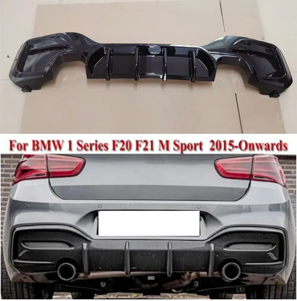 

Car Styling For BMW 1 Series M Sport F20 F21 M135i M140i ABS Material Gloss Black Rear Diffuser Guard Bumper Protector
