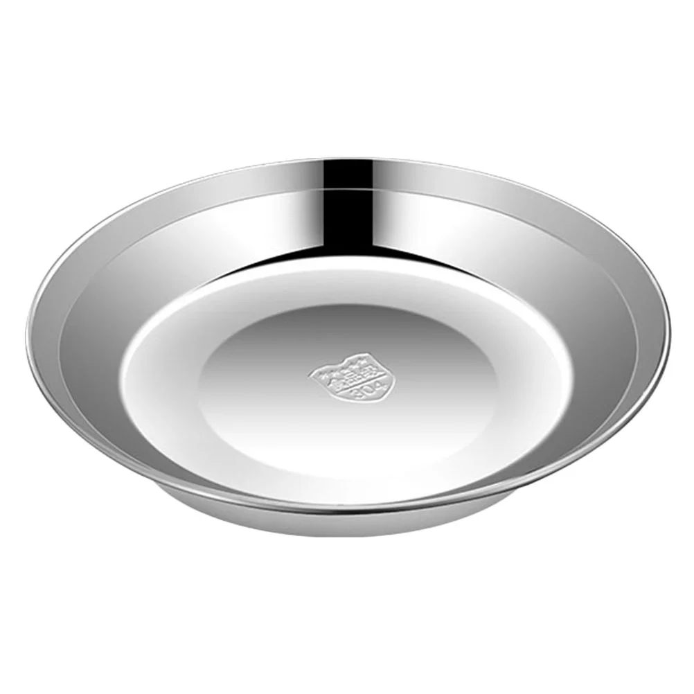 

Stainless Steel Serving Plate Dinner Plate Vegetables Holder Grill Food Tray