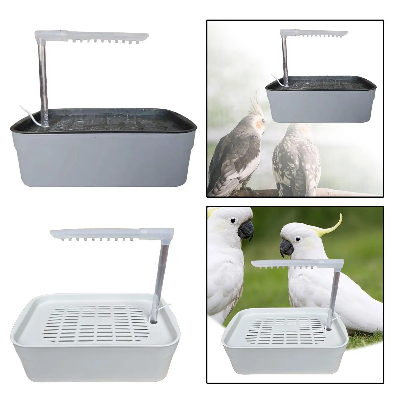 Электрическая ванна для птиц многоразовая миски воды Budgerigar африканский серый
