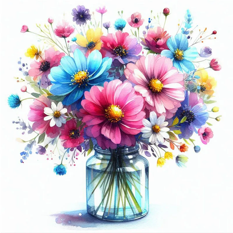 

MT685 # Красочные цветы в бутылке, прочный материал, идеально подходит для домашнего декора стен, эстетическое украшение комнаты