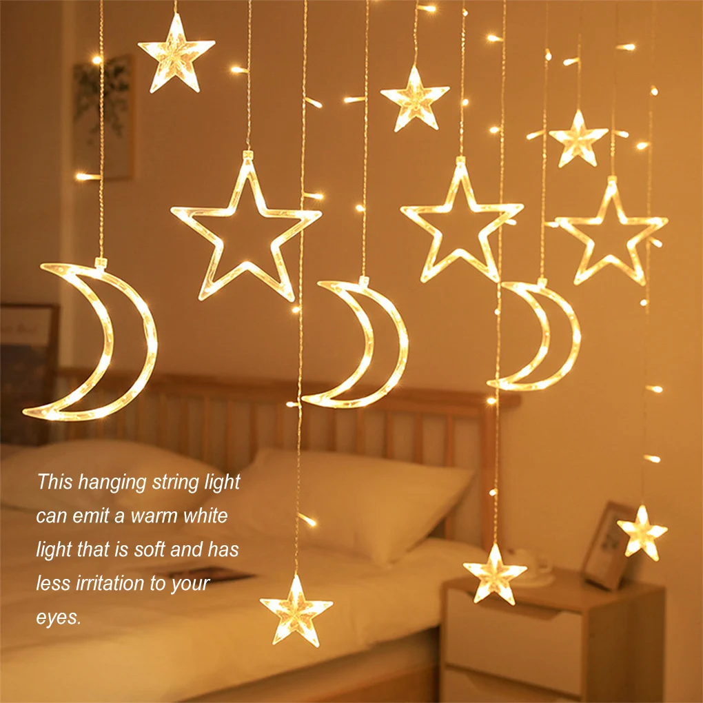 

Indoor Garland LED Light Moon Stars Hanging Lamp Ornament