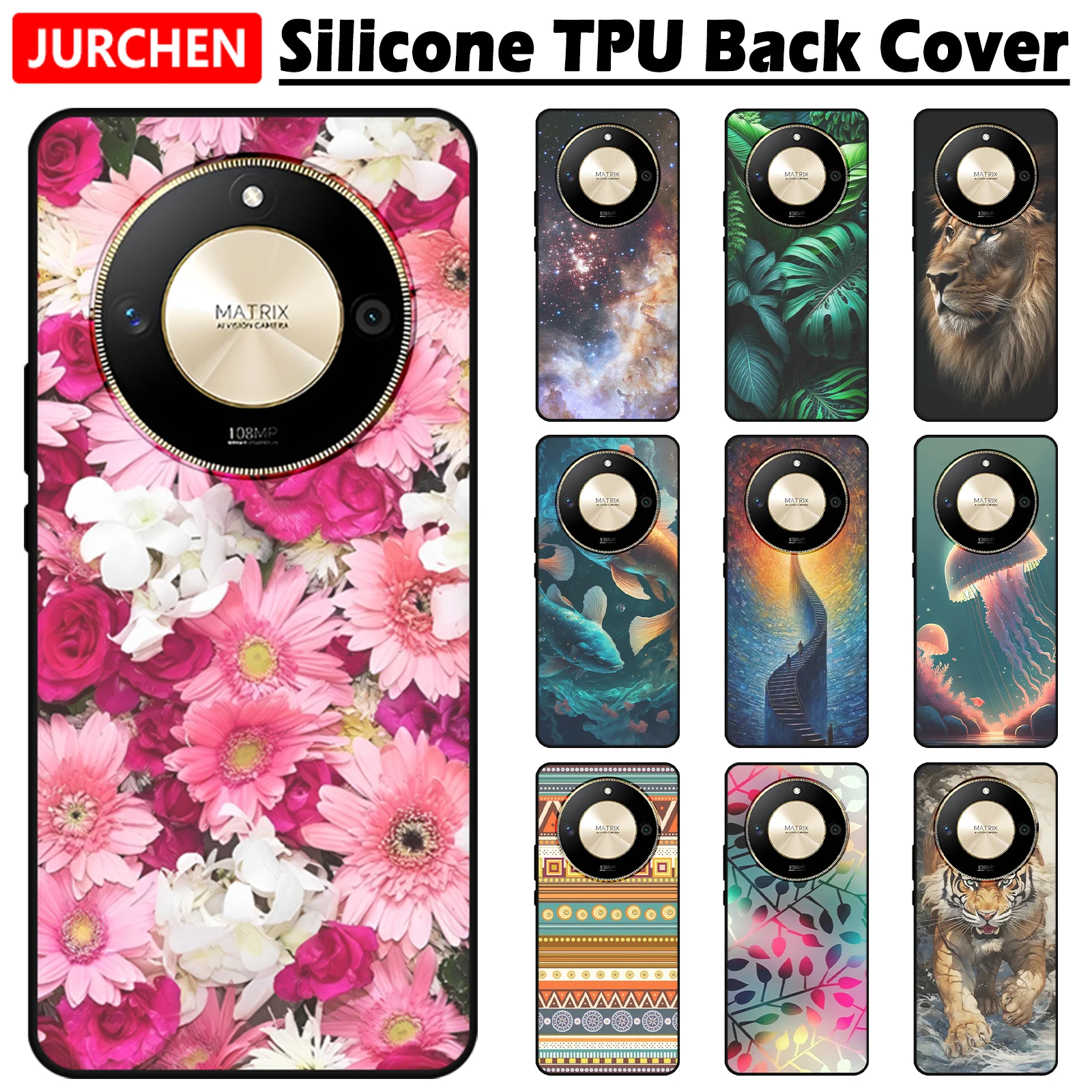 Силиконовый чехол для Huawei Honor X50 милый тигр кот волк мультяшный рисунок X 50 Pro GT 50Pro