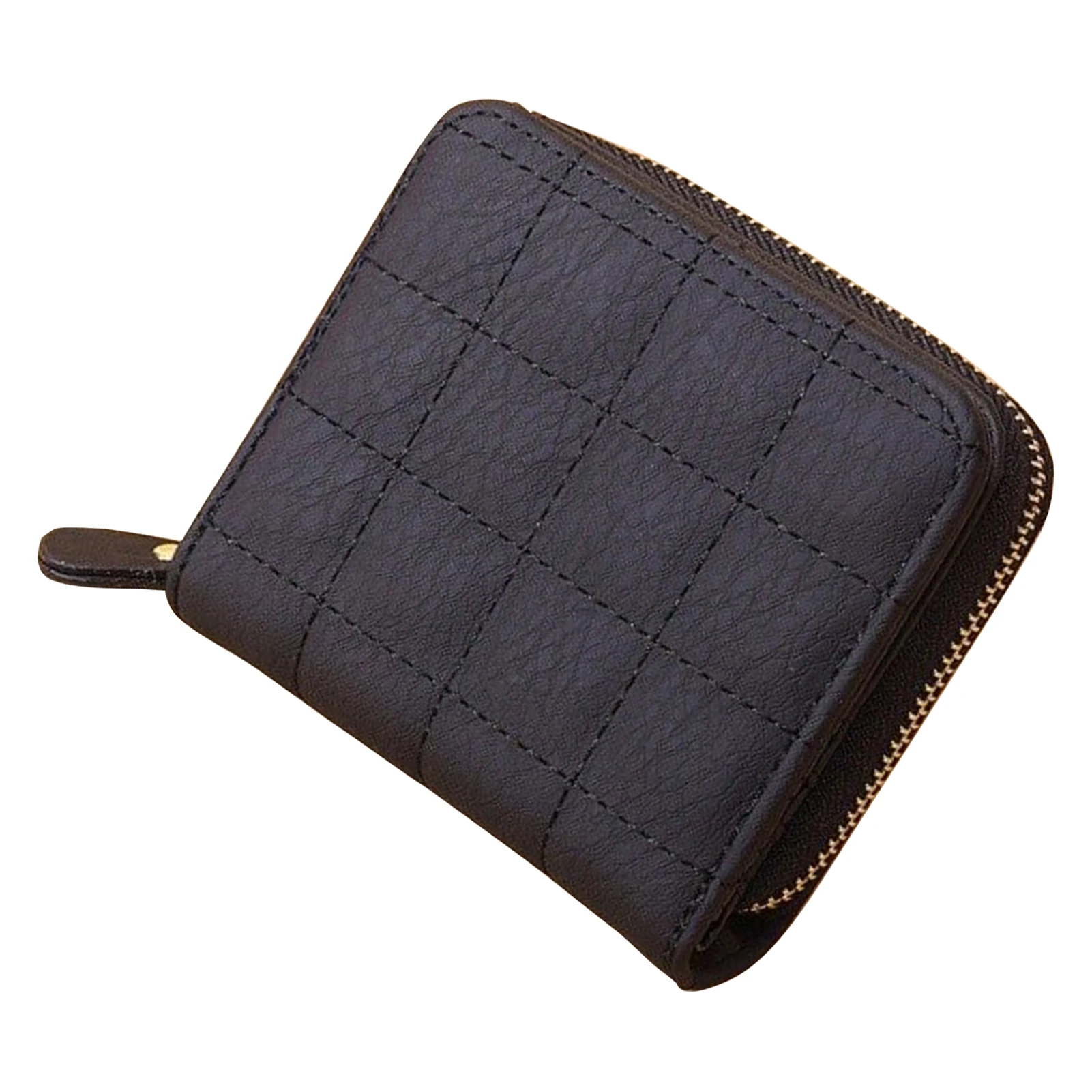 

PU Leather Wallet Plaid Short Purses Fashion Clutch New Plaid Short Purses Fashion RFID Blocking Soft Leather Clutch For Women