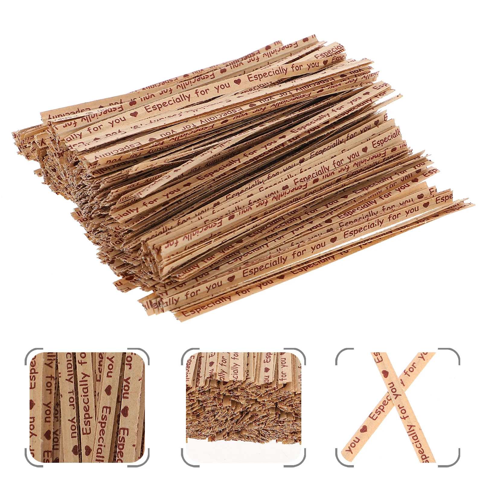 1000 шт. крафт-бумага измельченный хлеб конфеты сумка закрутки завязки