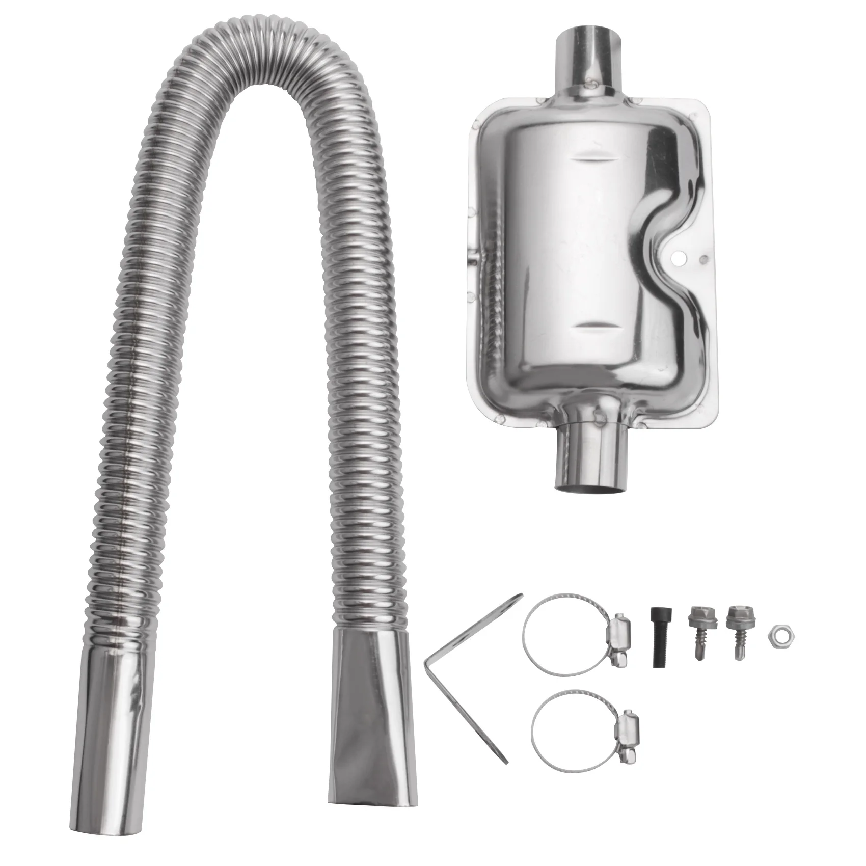 

Car Parking Diesels Air Heater 60cm Exhaust Pipe + 24mm Mute Muffler Set Kit