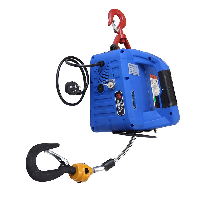 500kg/1100pounds Portable Traction Hoist Portable Traction Gourd Miniature Electric Gourd 220V Household Crane Lifter Winch