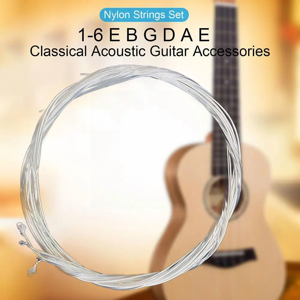 

Classical Guitar Nylon Strings Clear Nylon Strings Silver-Plated Copper Musical Instrument Accessories For Folk Guitar L2C8