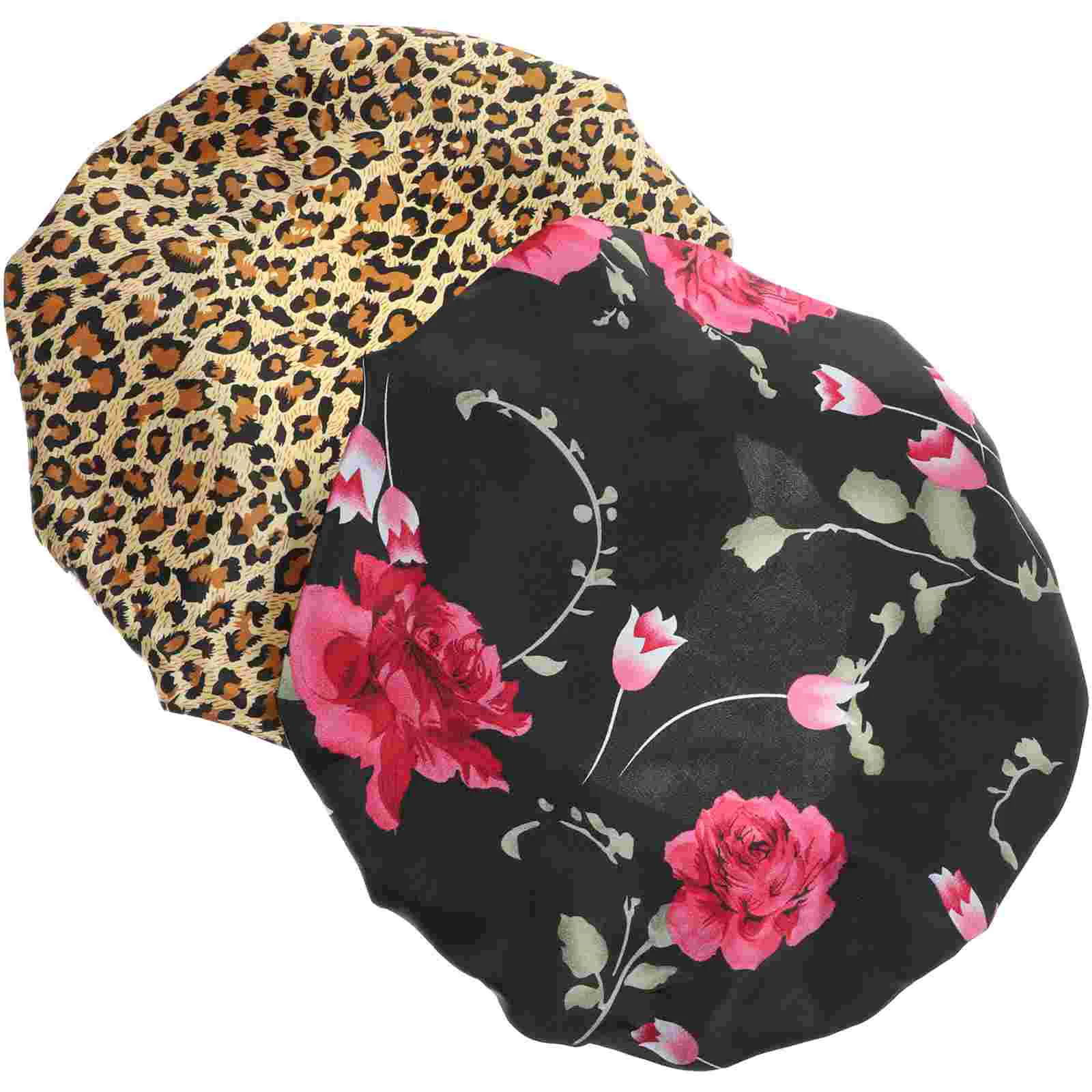 

Wide Brim Satin Hair Wraps Sleeping Bonnets Women Protector Scarf Head Caps