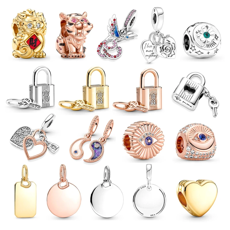 

2022 New Key Beadeds Accessories Jewelry Women Plata De Ley 925 Fit Original Pando DIY Charms Sterling Silver Bracelets Beads