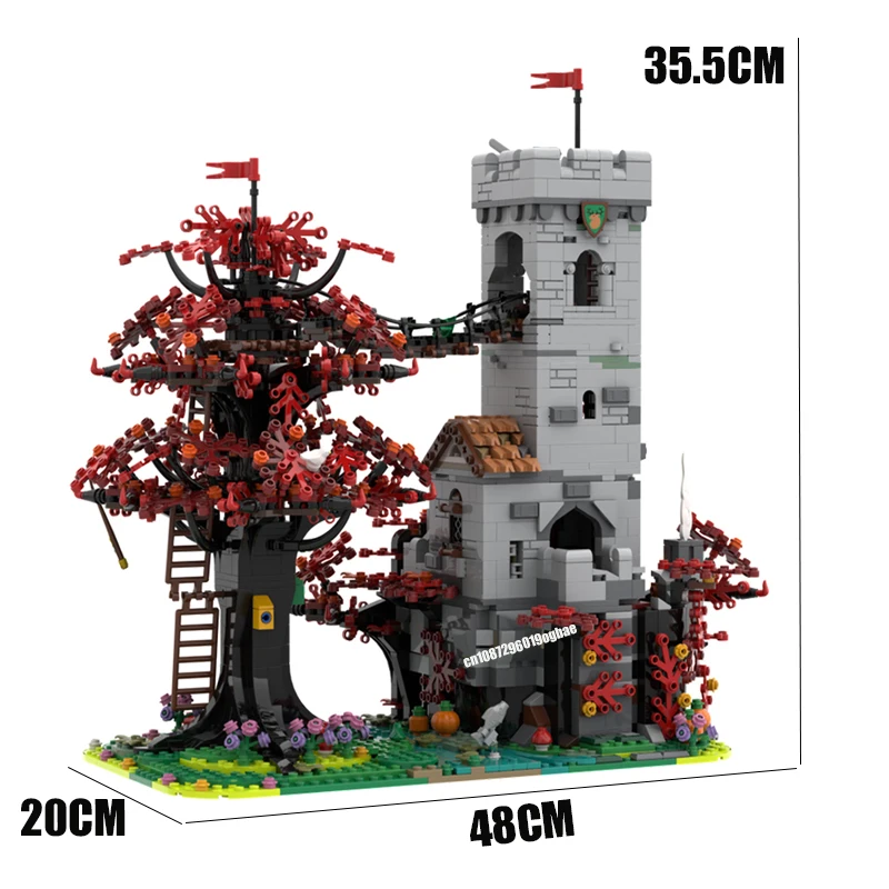 Новинка 2046 шт. Европейский средневековый уличный вид пересечение дерева модель