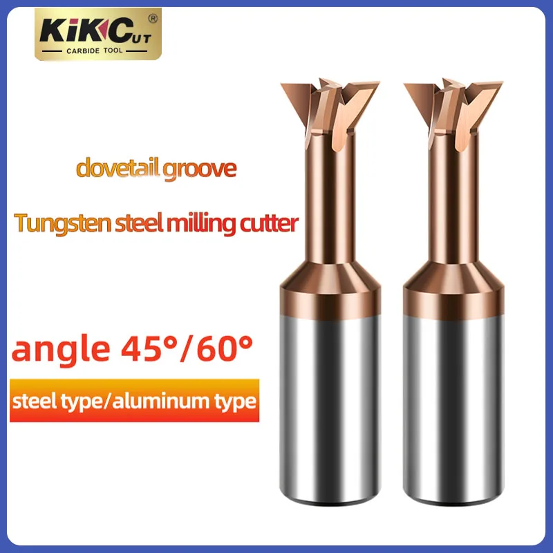 

1PCS Milling Tools Coating Dovetail Milling Cutter 45 Degree CNC Machine Tool Tungsten Steel Chamfer Cutter