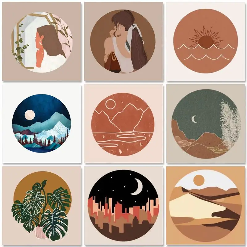 

Картина маслом по номерам для детей, акриловая Раскраска по номерам, с мультяшным пейзажем, «сделай сам», подарок, современное настенное искусство, украшение для дома