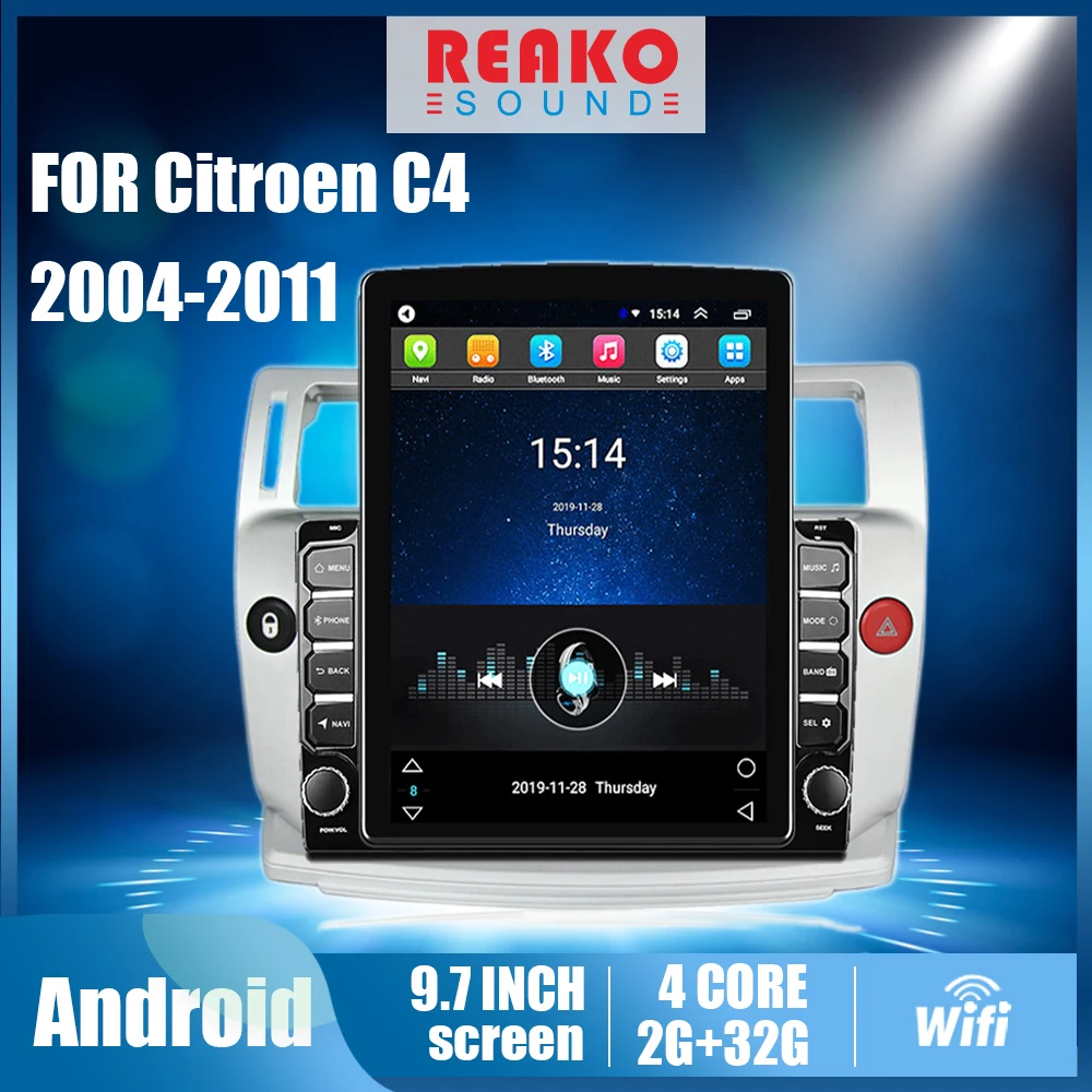 

2Din 9.7" Tesla screen 4G Carplay Android For Citroen C4 C-Triomphe C-Quatre 2004-2011 C4 Pallas Car Multimedia Player Autoradio