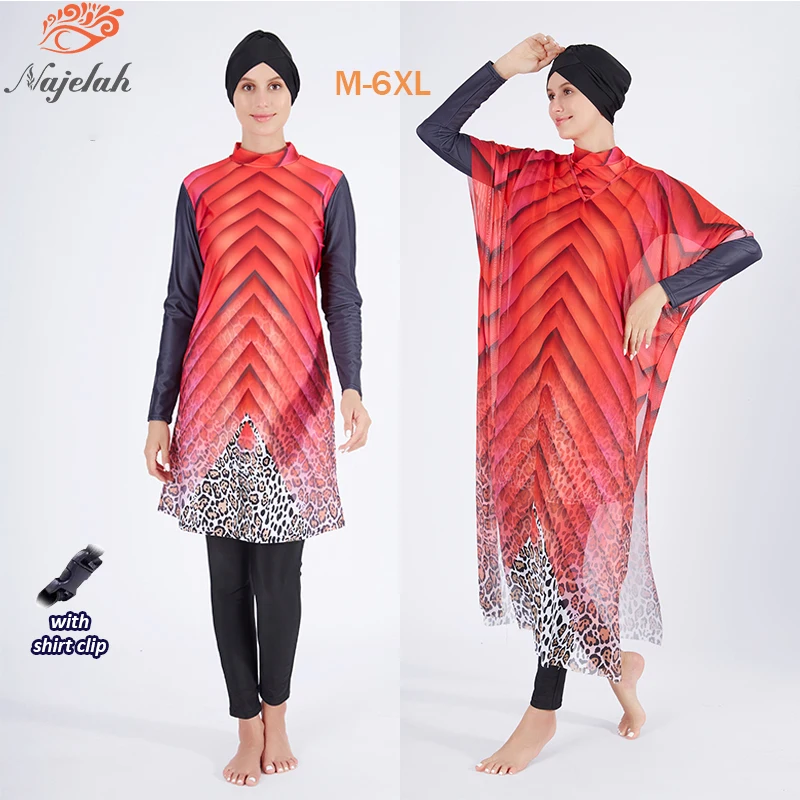

Muslim Swimwear Modest Full Cover Ups For Women Burkini Hijab Swimsuit Islamic Designer Long Sleeve Swimming Suit Swim Bathing