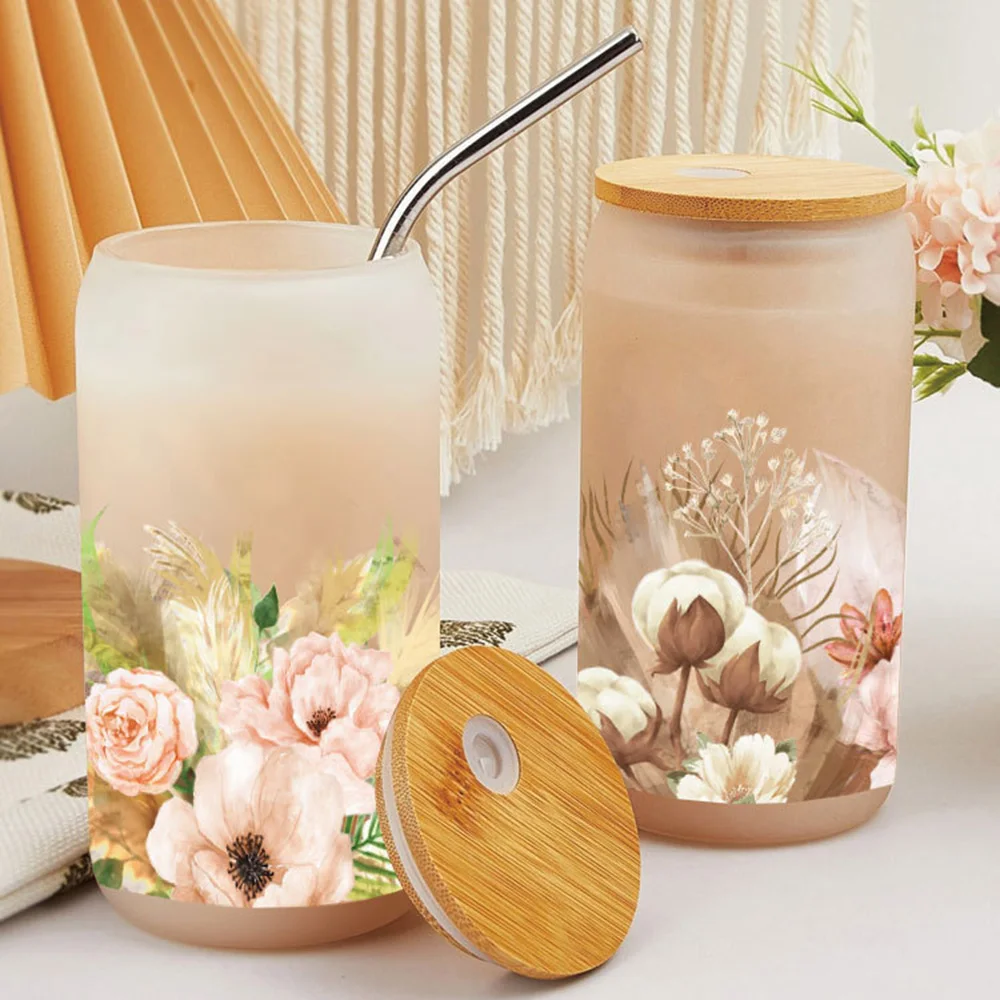 Осенняя теплая наклейка Chzimade в виде чашки с цветами водостойкая переводная может