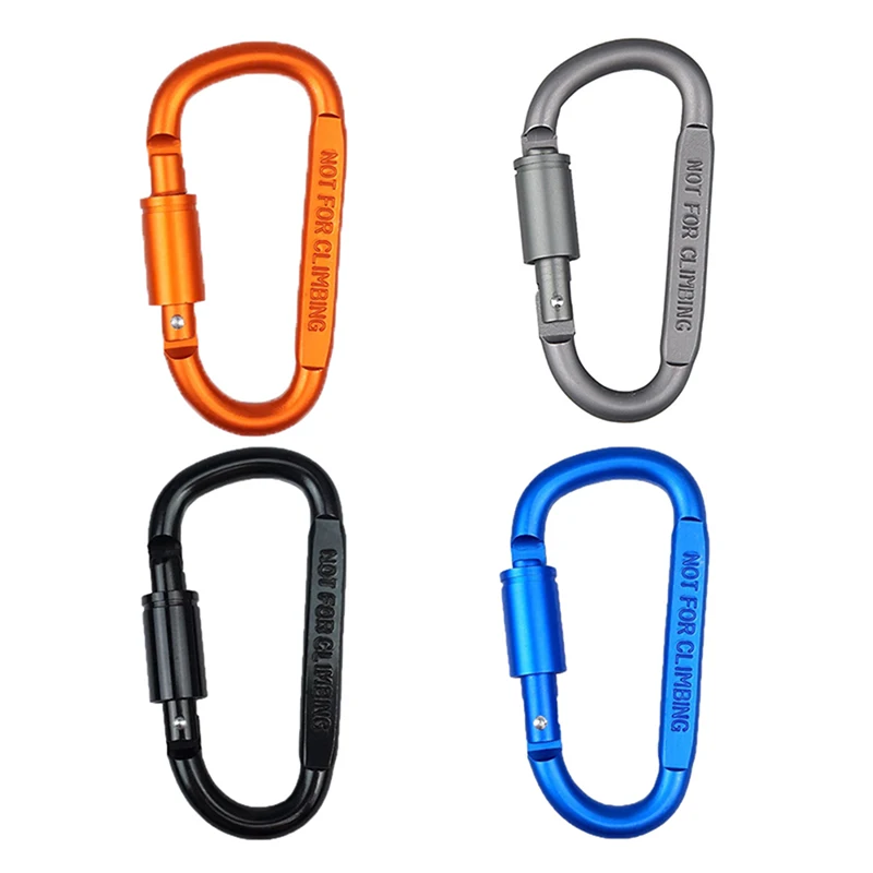 

Survival D-ring Locking Carabiner Clip Set Screw Lock Hanging Hook Buckle Karabiner Camping Climbing Equipment