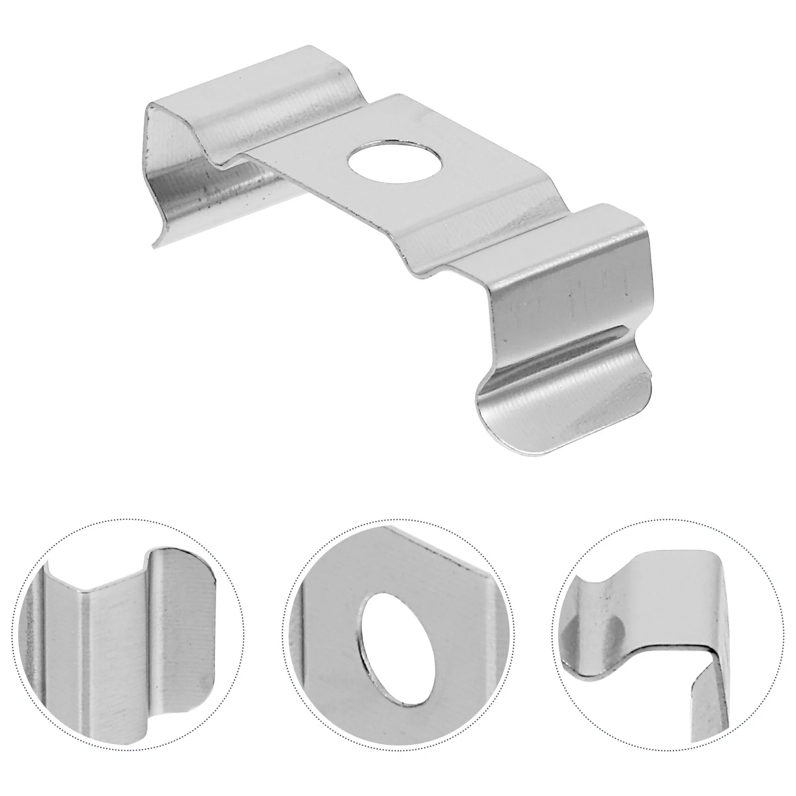 

100 Pcs T5 Stand Metal Duct Tape Strip Lights Fixed Clips LED Holders Buckle Manganese Steel Brackets Fixing