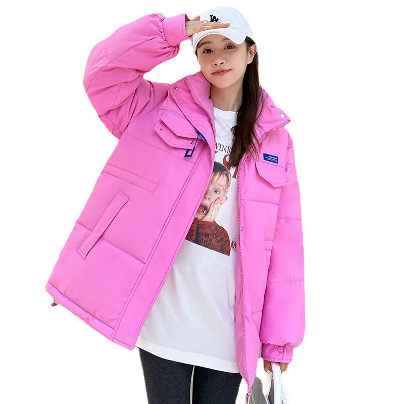 Parkas Women Winter down Cotton Jacket Mid-Length Warm Leisure Oversized Loose Coat Women Winter Coat Women