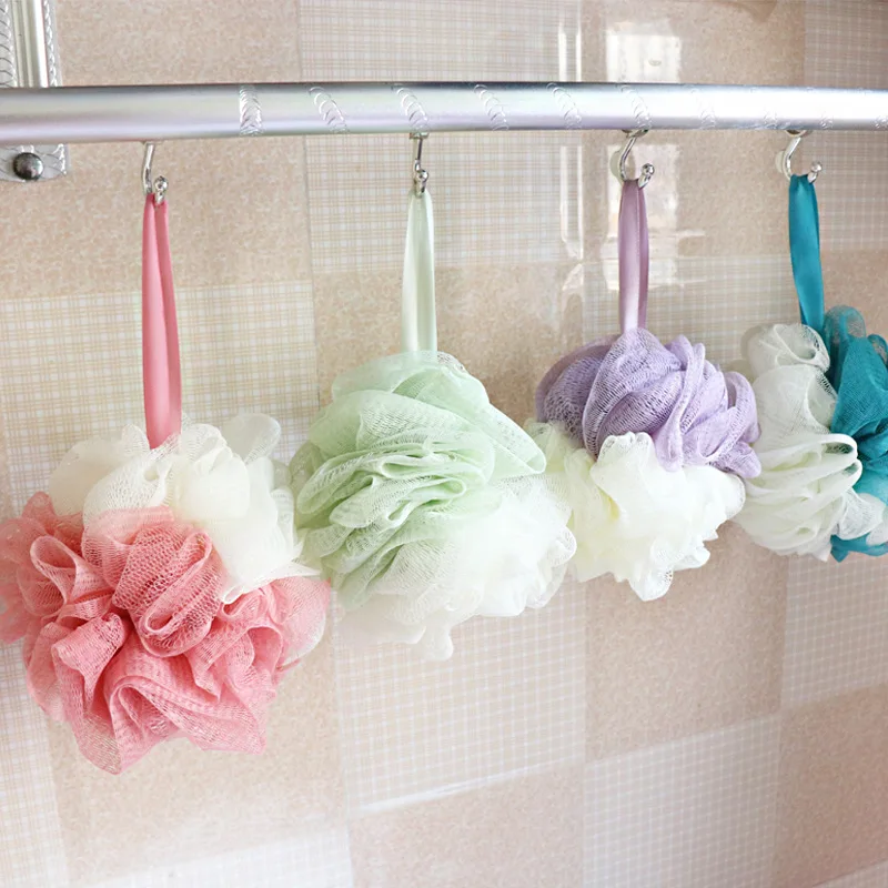 

Bath Ball Plain Color Large Color Matching Home Hotel Bathroom Adult Bath Flower Ball Travel Portable Soft Skin Decontamination