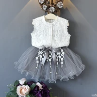 girls korean style lace beaded skirt suit toddler clothes fashion clothes kids clothes girls kids boutique clothing wholesale