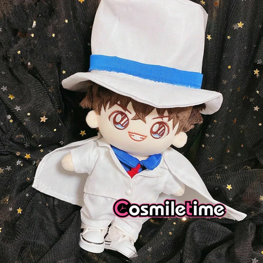 

Detective Conan Case Closed Kaitou Kiddo KID Plush 20cm Doll Clothes Clothing Outfits Dress Up Cute Toy Toys For Girl Cosplay