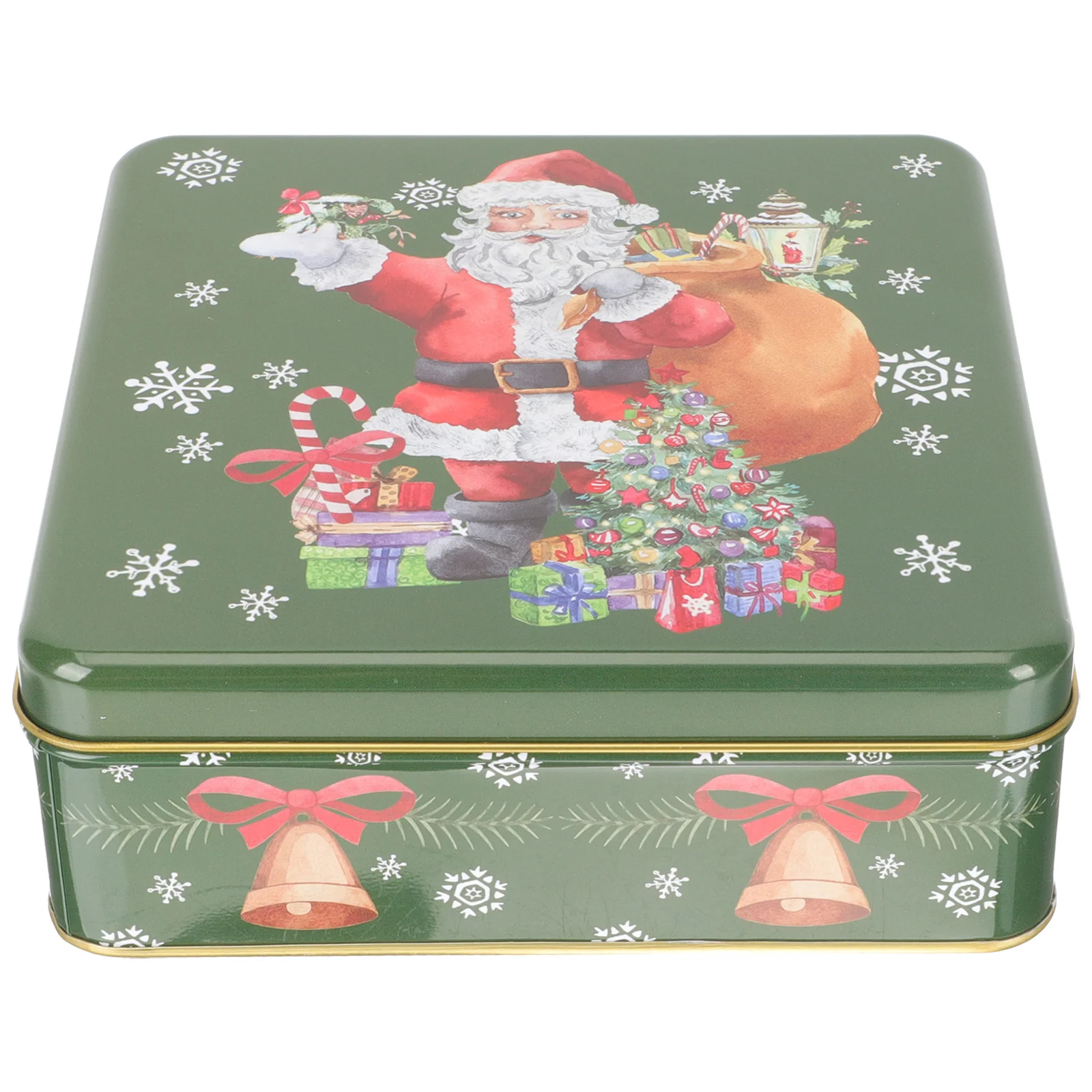 

Christmas Box Tin Cookie Candy Tinplate Gift Tins Boxes Containerscontainer Metal Lidssanta Favor Storage Treat Giving Jar