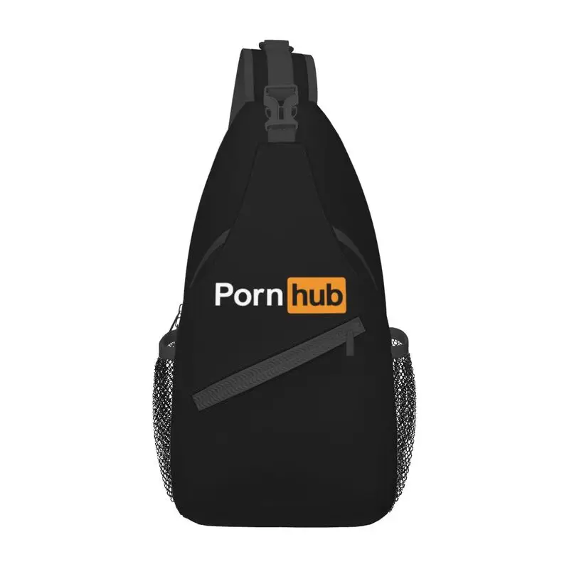 

Casual Pornhubs Logo Sling Crossbody Backpack Men Shoulder Chest Bag for Camping Biking