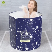 Portable Bathtub Folding Bath Bucket Thicken Shower Barrel Large Adult Tub Baby Swimming Pool Insulation Family Bathroom SPA Tub