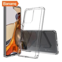 bananq clear crystal acrylic shockproof case for xiaomi 10 11 12 poco m4 x4 f2 f3 m3 lite pro 5g phone protection covers